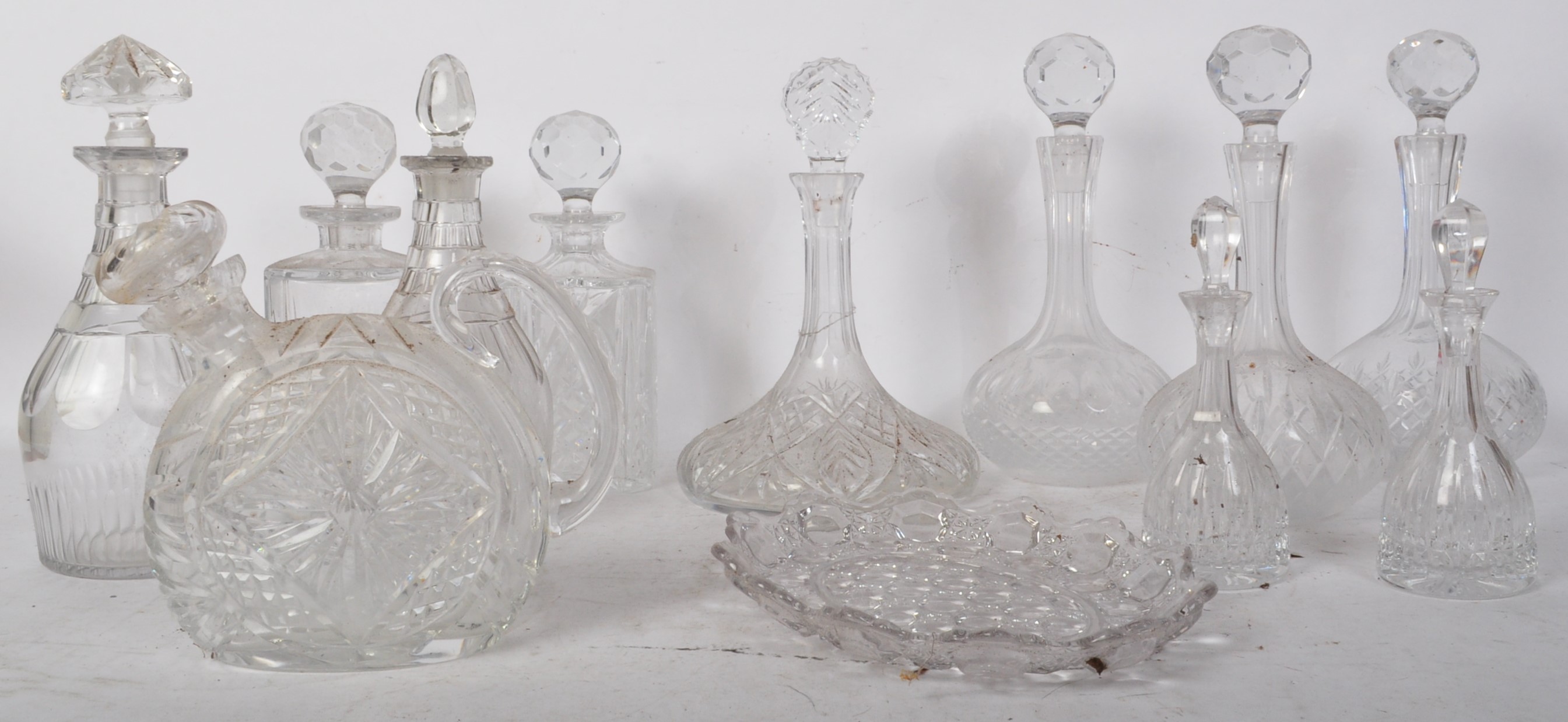 COLLECTION OF VINTAGE CUT GLASS DECANTERS - Image 2 of 6