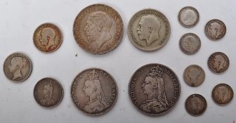 COLLECTION OF 19TH CENTURY AND LATER SILVER CURRENCY