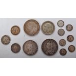 COLLECTION OF 19TH CENTURY AND LATER SILVER CURRENCY