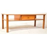 VINTAGE RETRO TEAK GLAZED COFFEE TABLE