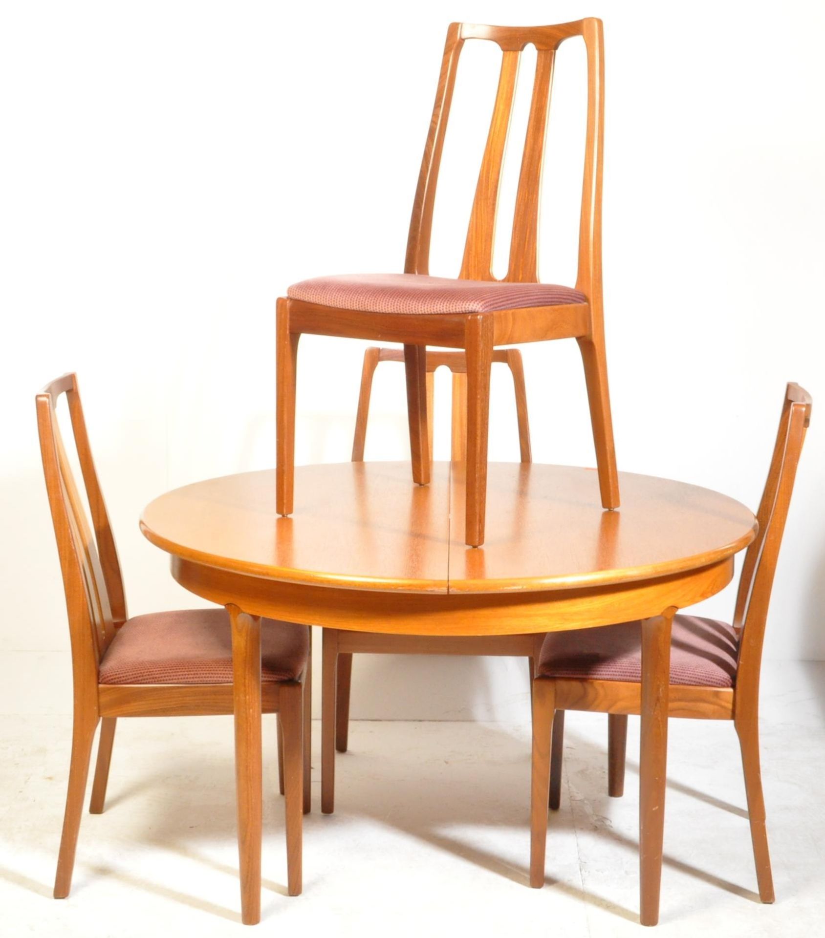 NATHAN FURNITURE - VINTAGE DINING TABLE & FOUR CHAIRS - Image 2 of 8