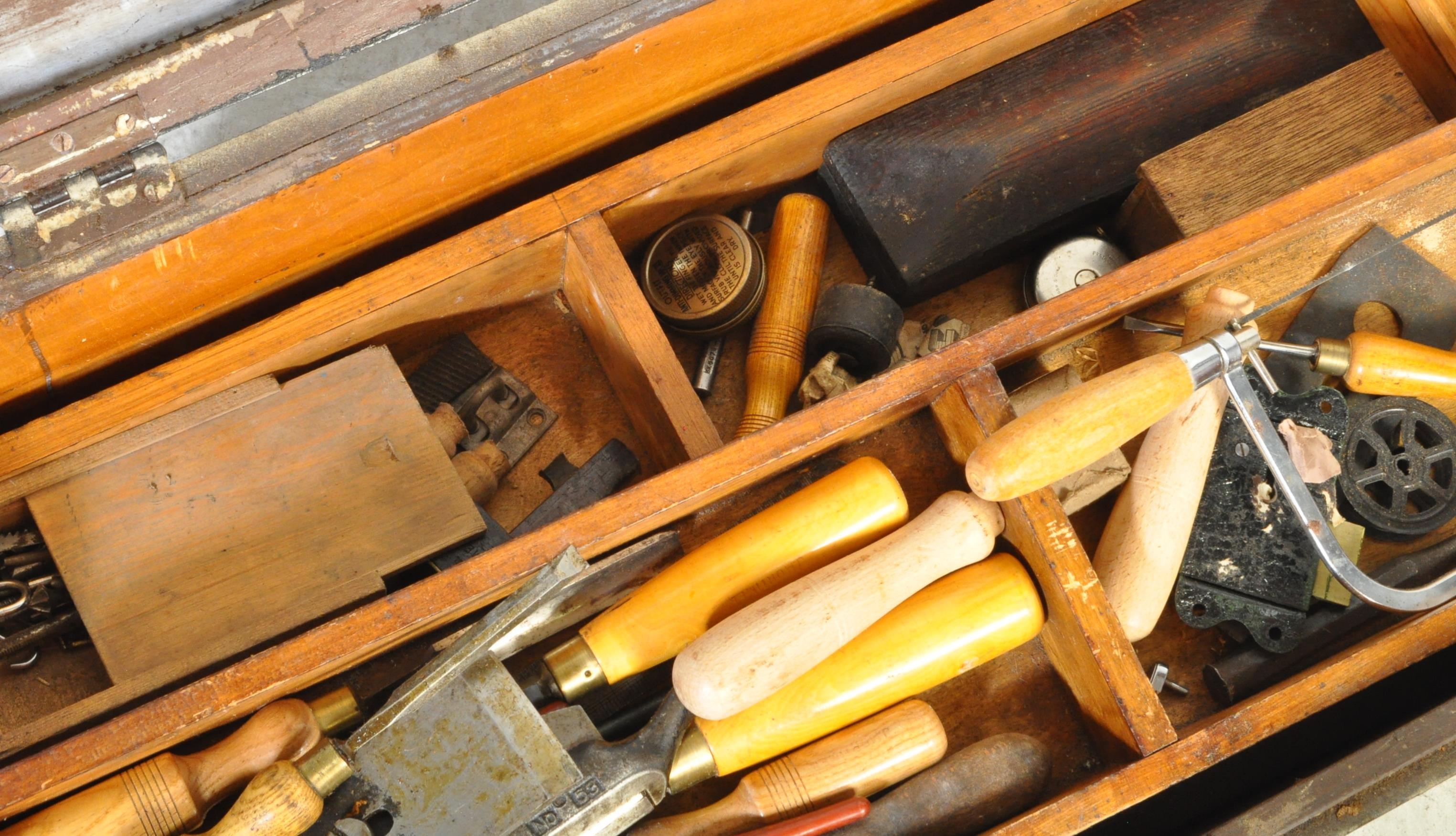 VICTORIAN CARPENTERS TOOL WORK CHEST AND OTHERS - Image 5 of 5