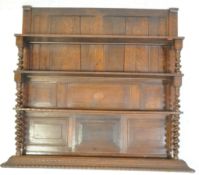 18TH CENTURY OAK SET OF SHELVES WITH PLINTH BASE