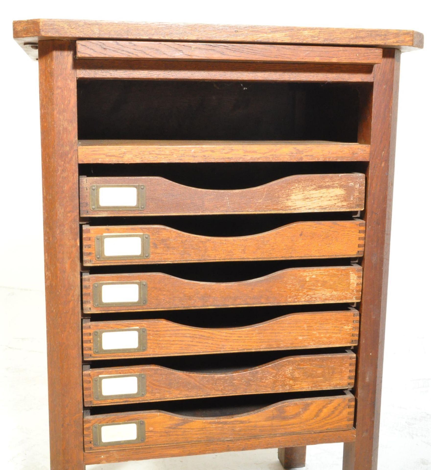 ASTROLA - EARLY 20TH CENTURY OAK OFFICE FILING CABINET - Bild 6 aus 6