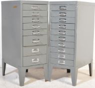 PAIR OF VINTAGE 20TH CENTURY INDUSTRIAL FILING CABINETS