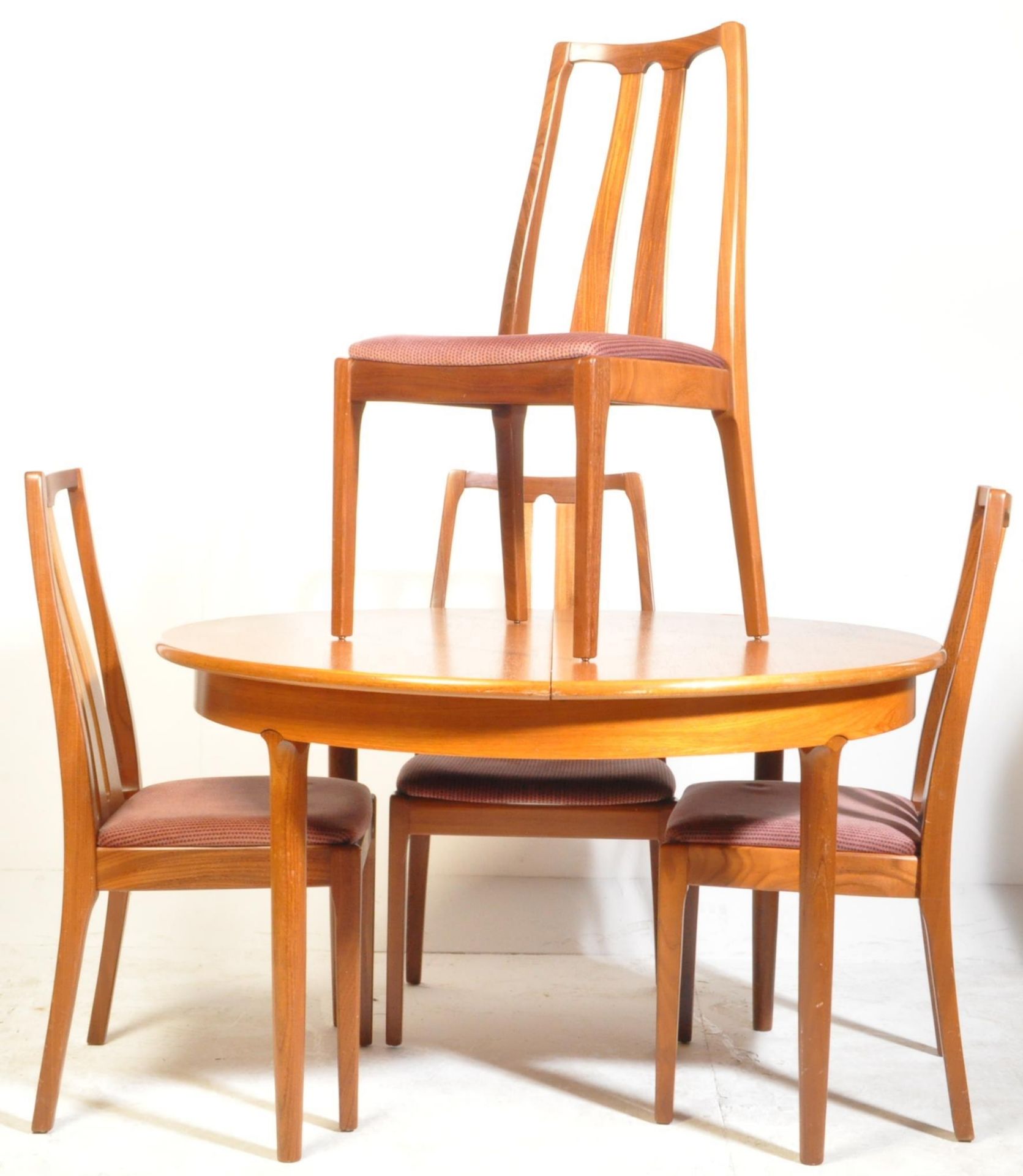 NATHAN FURNITURE - VINTAGE DINING TABLE & FOUR CHAIRS