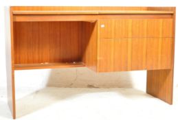 MID CENTURY TEAK WOOD WRITING TABLE DESK