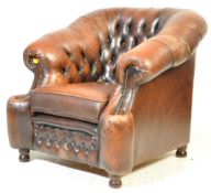 LEATHER 19TH CENTURY REVIVAL CHESTERFIELD ARMCHAIR