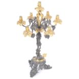 20TH CENTURY ITALIAN ORMOLU & BRONZE CANDELABRA