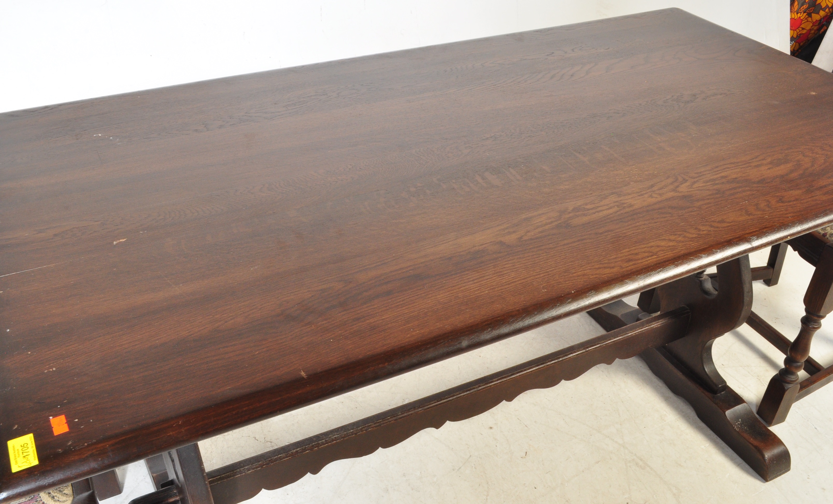 20TH CENTURY JACOBEAN REFECTORY REVIVAL DINING TABLE - Image 5 of 8