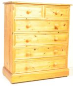 19TH CENTURY REVIVAL COUNTRY PINE CHEST OF DRAWERS