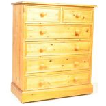 19TH CENTURY REVIVAL COUNTRY PINE CHEST OF DRAWERS