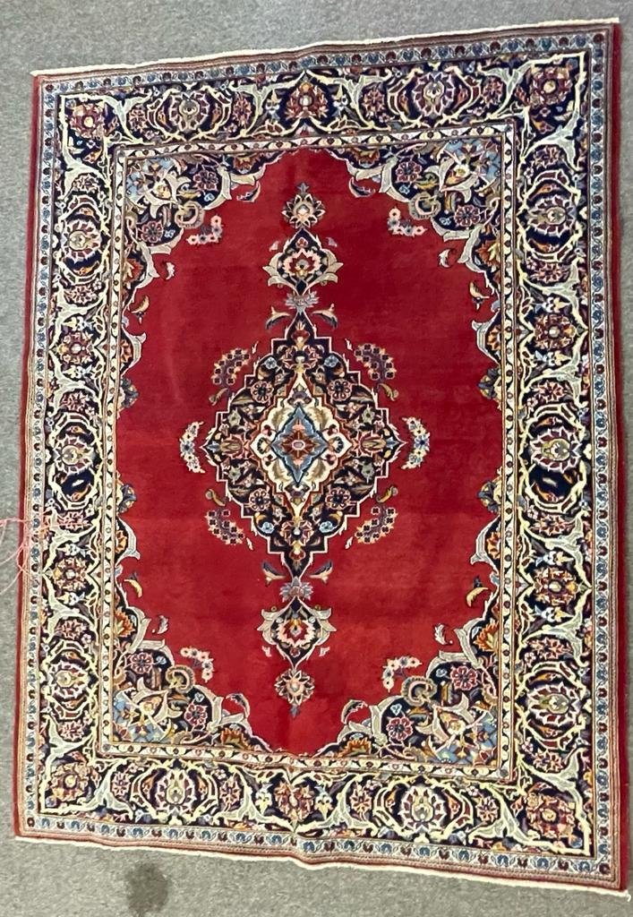 VINTAGE 20TH CENTURY PERSIAN ISLAMIC KASHAN RUG CARPET