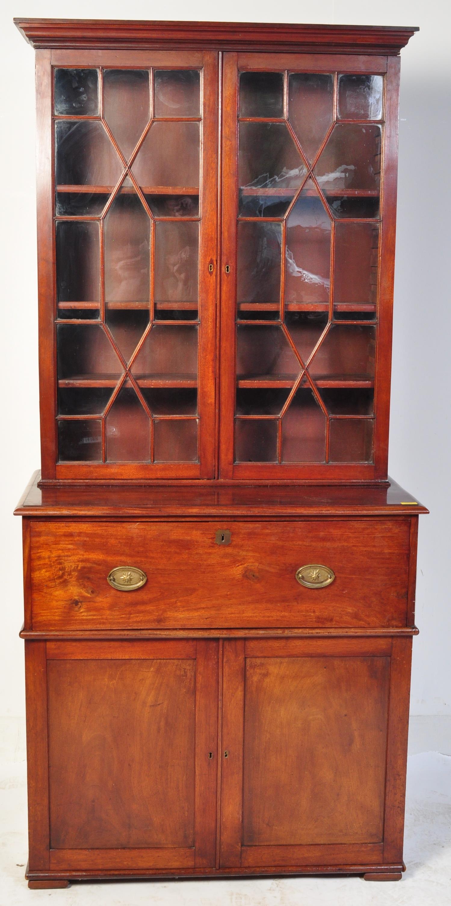 19TH CENTURY VICTORIAN MAHOGANY SECRETAIRE BOOKCASE - Image 2 of 13