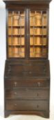 JACOBEAN REVIVAL CIRCA 1920S BUREAU BOOKCASE