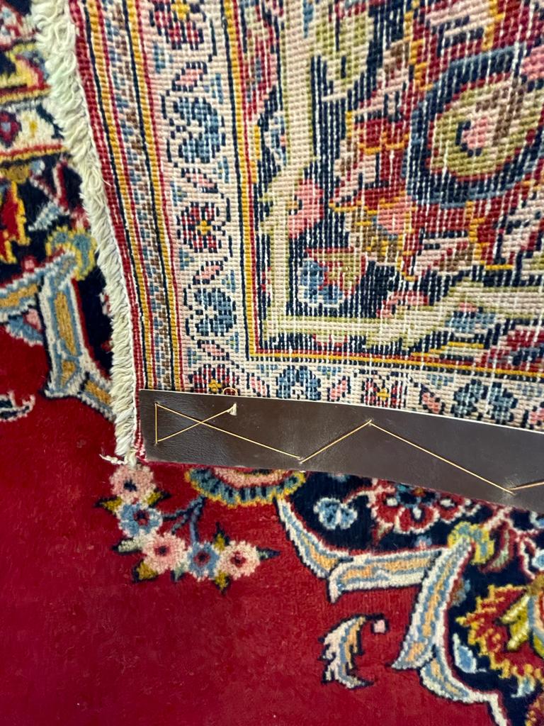 VINTAGE 20TH CENTURY PERSIAN ISLAMIC KASHAN RUG CARPET - Image 3 of 4