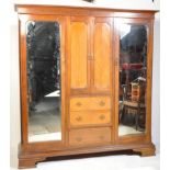 EDWARDIAN MAHOGANY TRIPLE WARDROBE COMPACTUM