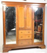 EDWARDIAN MAHOGANY TRIPLE WARDROBE COMPACTUM