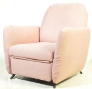 A CONTEMPORARY IKEA EKOLSUND RECLINING LIGHT PINK ARMCHAIR