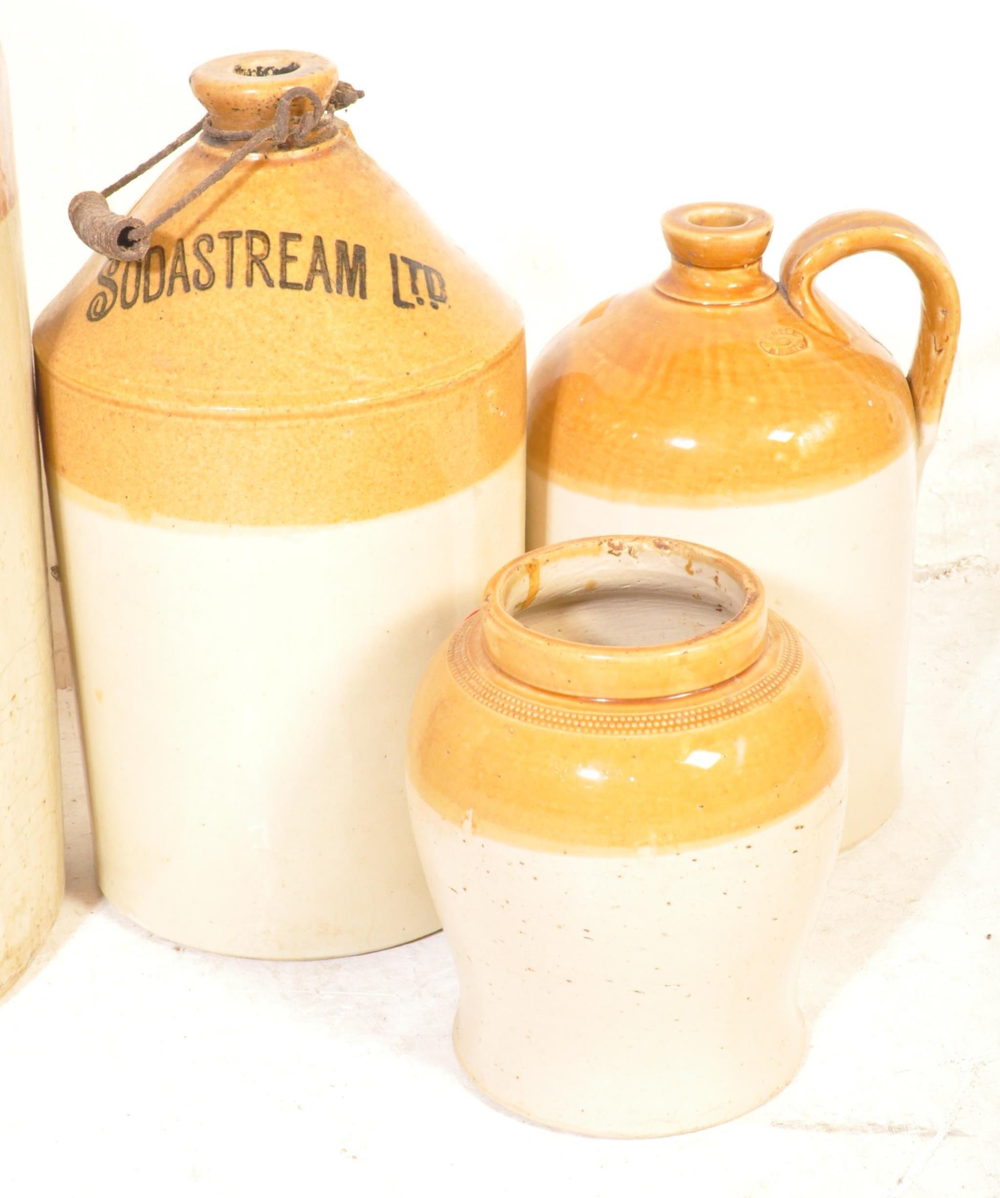 COLLECTION OF 1920S STONEWARE WATER FLAGONS - Image 3 of 5