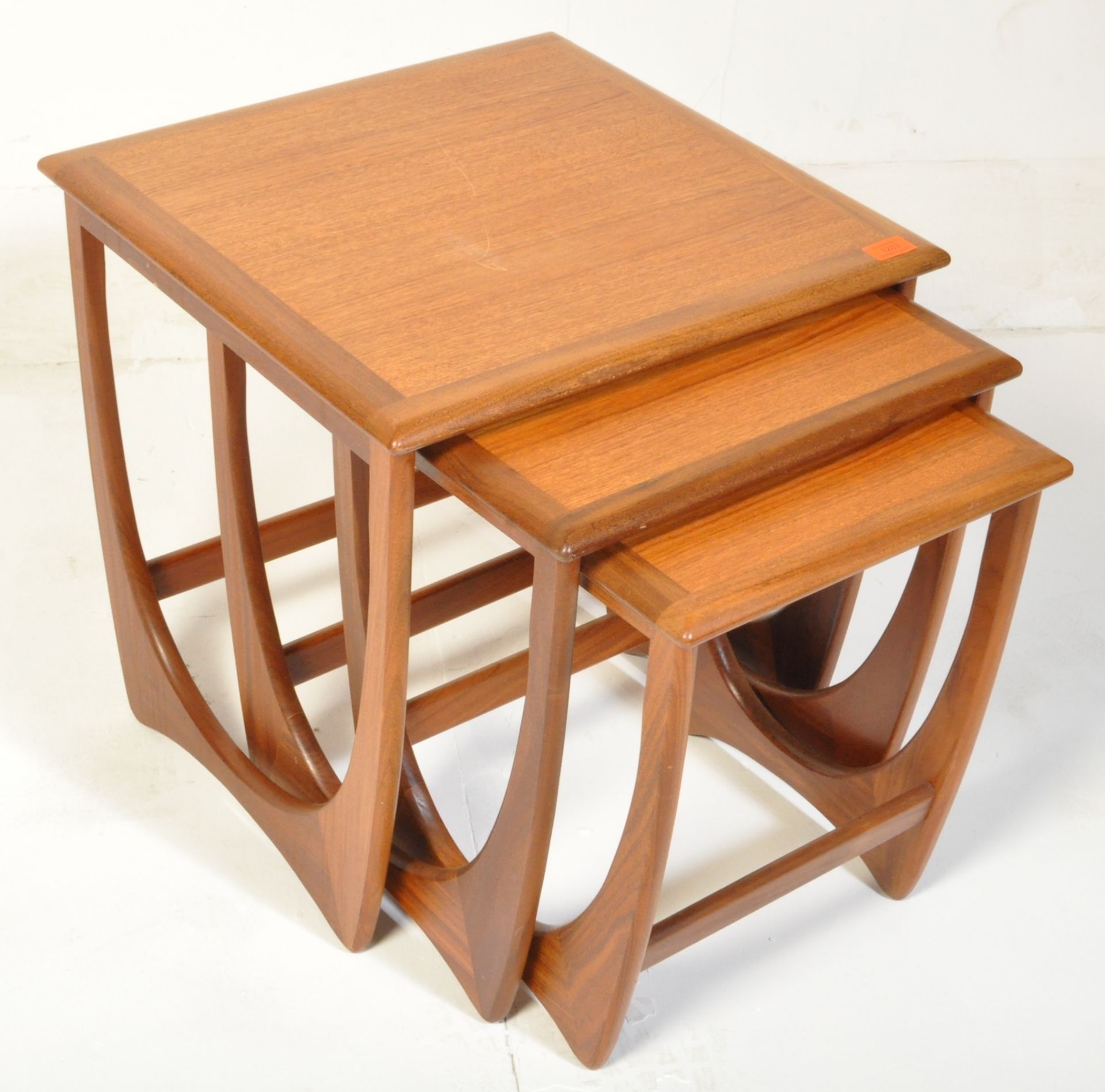 G PLAN - QUADRILLE - MID CENTURY TEAK WOOD NEST OF TABLES - Image 4 of 4