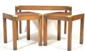 20TH CENTURY CAMPAIGN REVIVAL SIDE TABLES & COFFEE TABLE