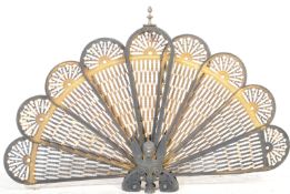 ART DECO 1920S METAL PEACOCK FAN FIRE GUARD