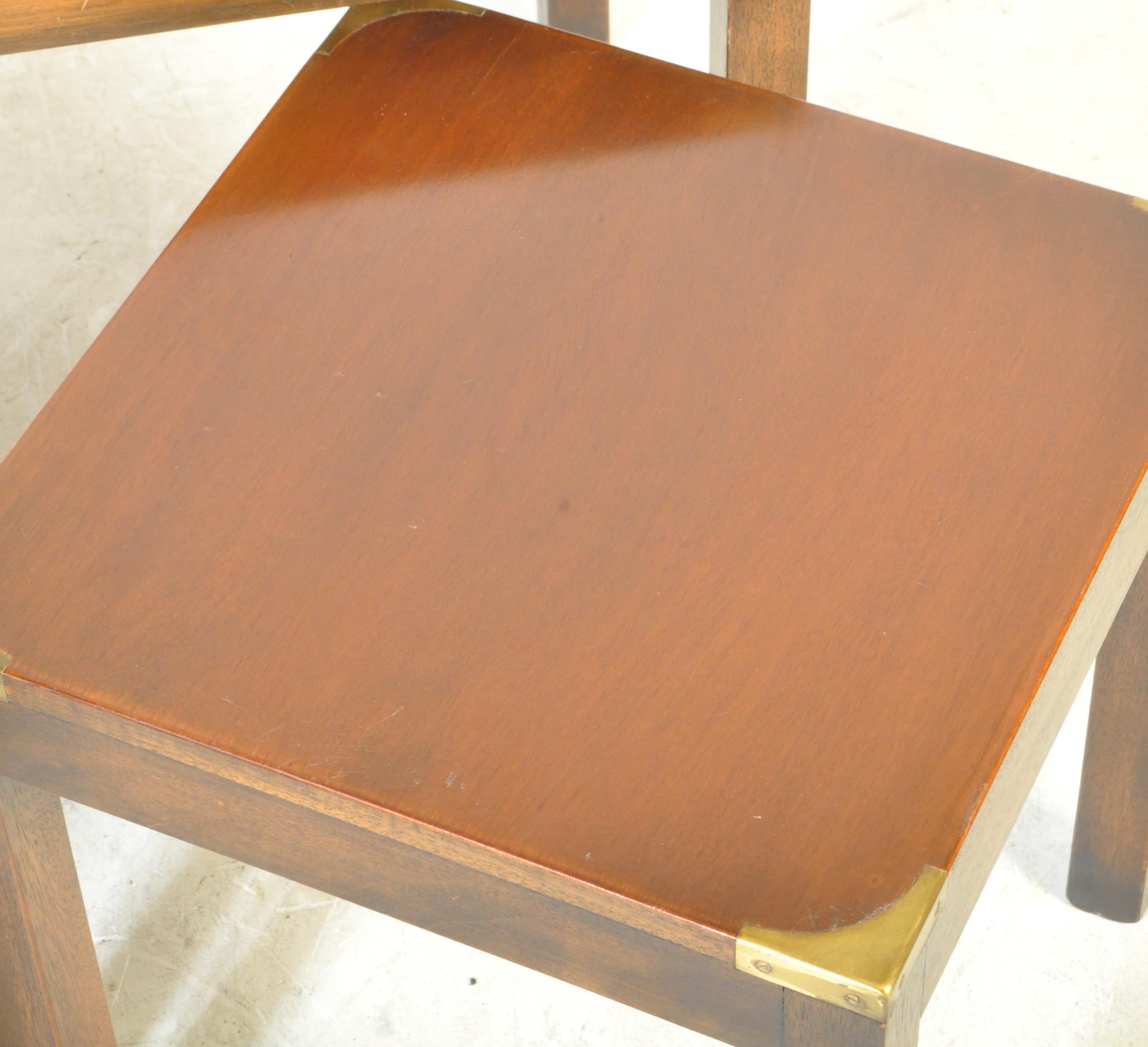 20TH CENTURY CAMPAIGN REVIVAL SIDE TABLES & COFFEE TABLE - Image 4 of 4