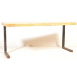 RETRO VINTAGE MID 20TH CENTURY DESK RAISED ON TUBULAR LEGS