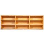 LARGE SET OF 1950S 20TH CENTURY BOOKCASE SHELVES