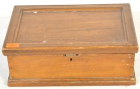 1930S OAK SEWING BOX WITH CONTENTS