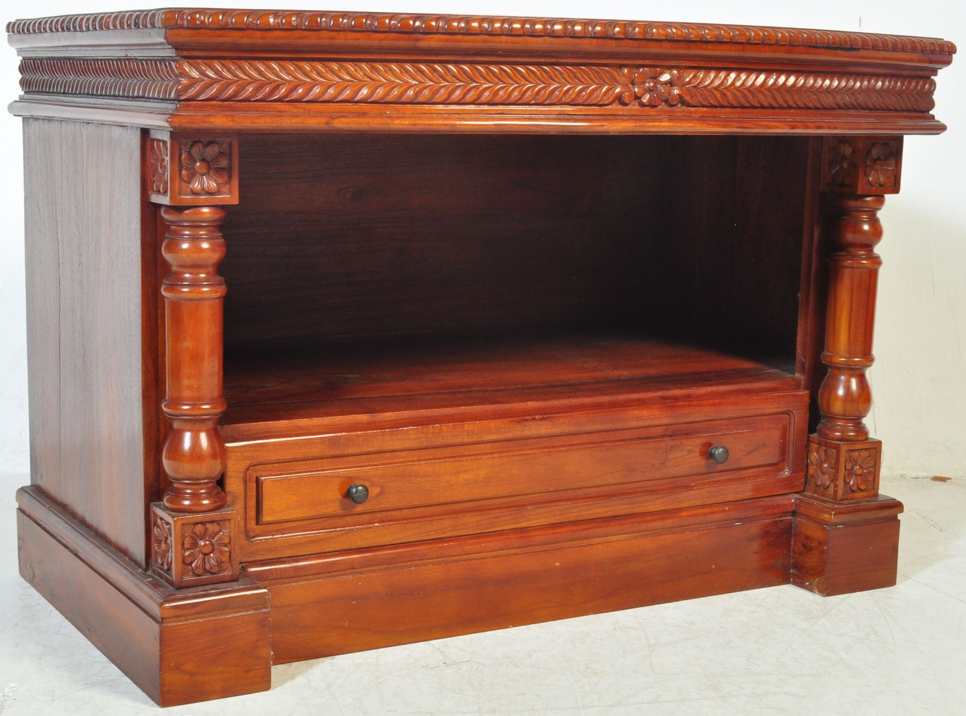 20TH CENTURY REGENCY REVIVAL MAHOGANY CONSOLE TABLE