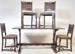 20TH CENTURY JACOBEAN REFECTORY REVIVAL DINING TABLE