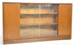 MID CENTURY RETRO TEAK WOOD LIBRARY BOOKCASE CABINET