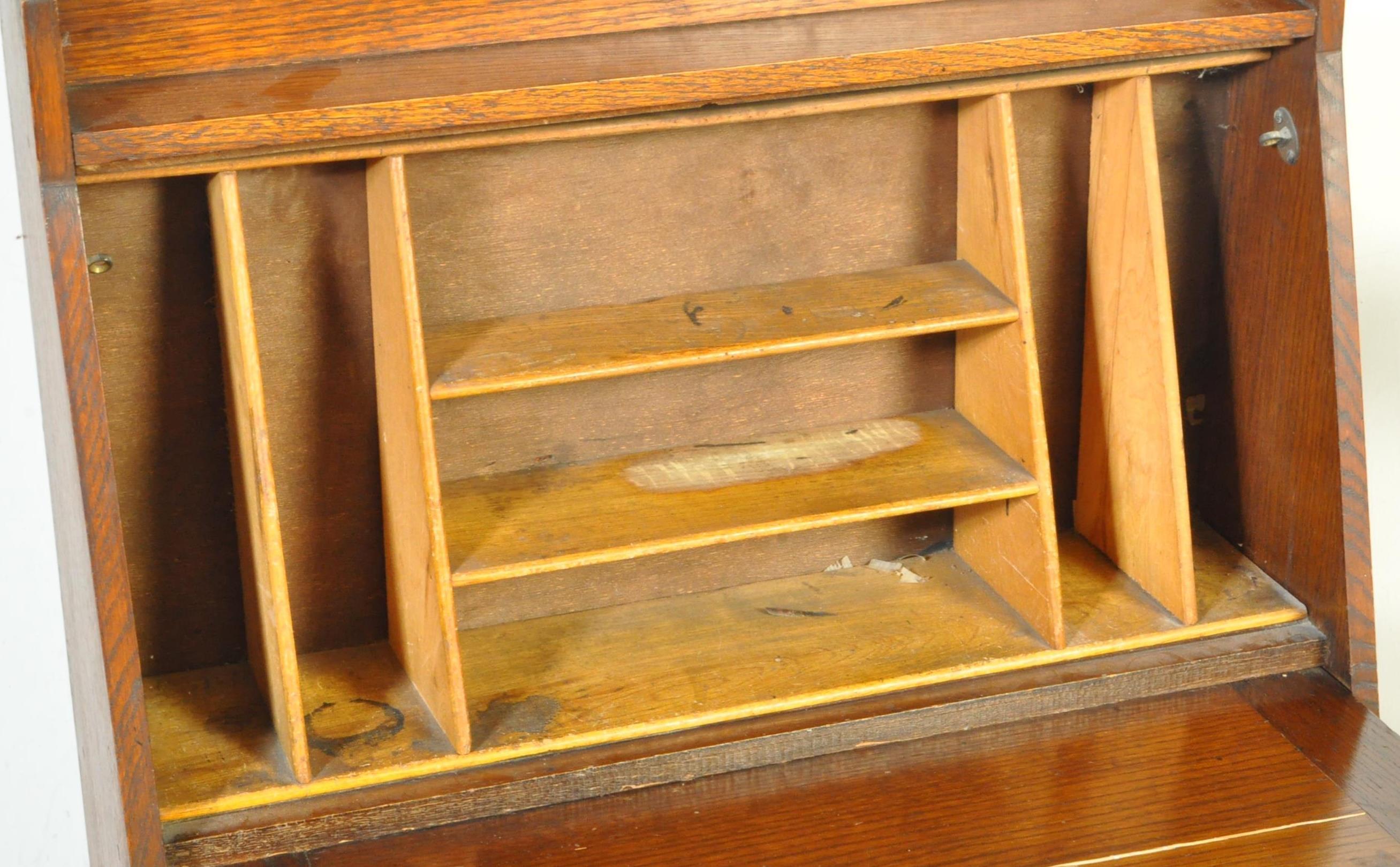 1920'S HONEY OAK STUDENT BUREAU AND DESK CHAIR - Image 3 of 6