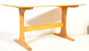 ERCOL BEECH & ELM WOOD WINDSOR REFECTORY DINING TABLE