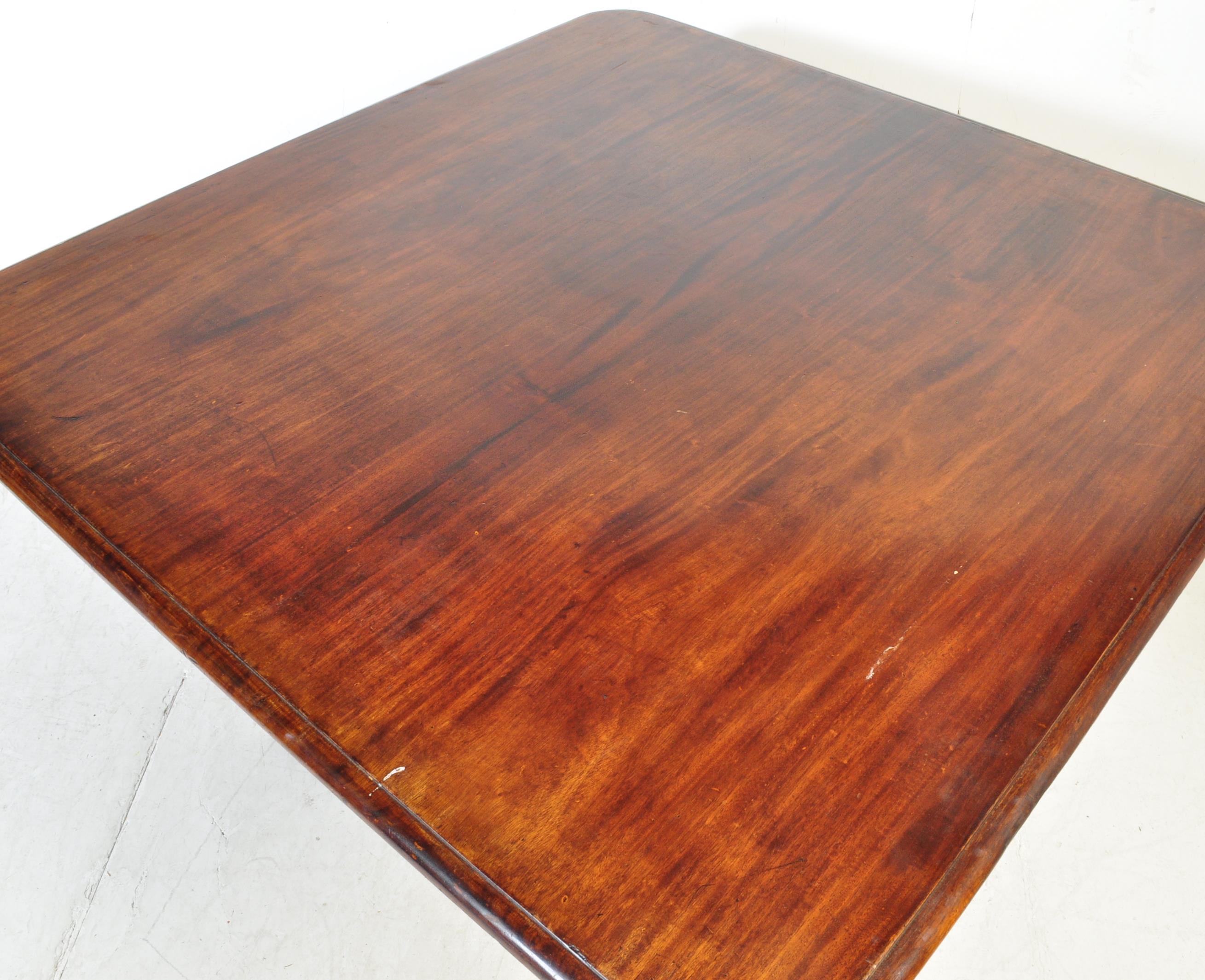 19TH CENTURY MAHOGANY TILT TOP PEDESTAL DINING TABLE - Image 3 of 7