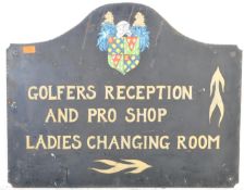 20TH CENTURY HAND PAINTED GOLFERS METAL ADVERTISING SIGN