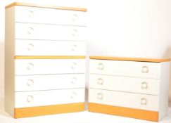STAG FURNITURE - WHITE & OAK TWO CHEST OF DRAWERS