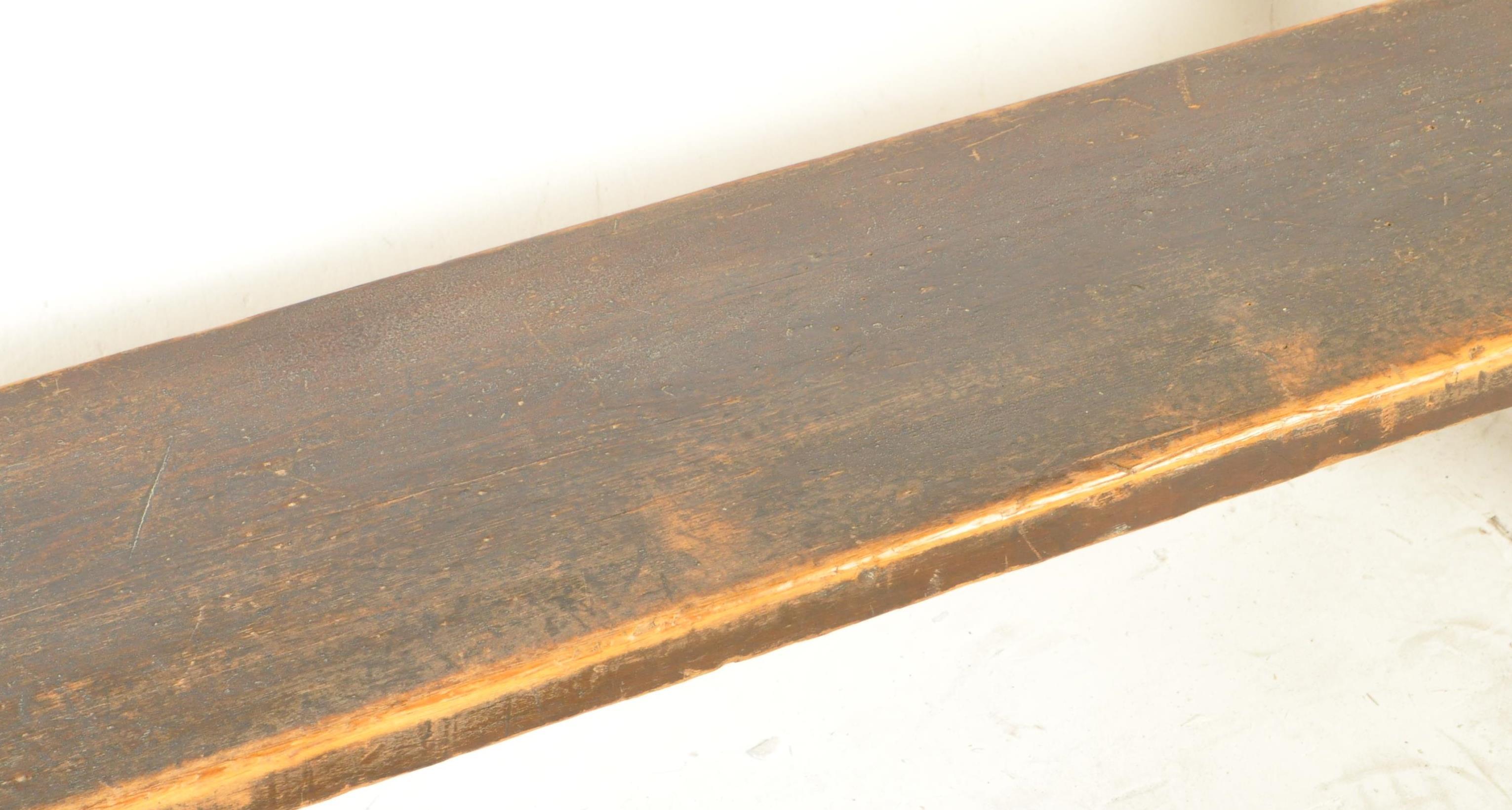 VICTORIAN 19TH CENTURY PINE CHURCH BENCH - Image 3 of 4