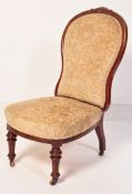 19TH CENTURY MAHOGANY SPOON BACK ARMCHAIR