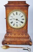 19TH CENTURY VICTORIAN SCHOLLACH WALNUT MANTEL CLOCK