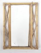 VINTAGE 1960S FRANCO ALBINI MANNER BAMBOO WALL MIRROR