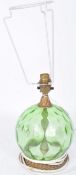 RETRO VINTAGE MID CENTURY GLASS CARBOY TABLE LAMP