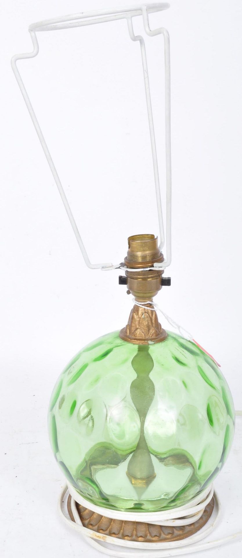 RETRO VINTAGE MID CENTURY GLASS CARBOY TABLE LAMP