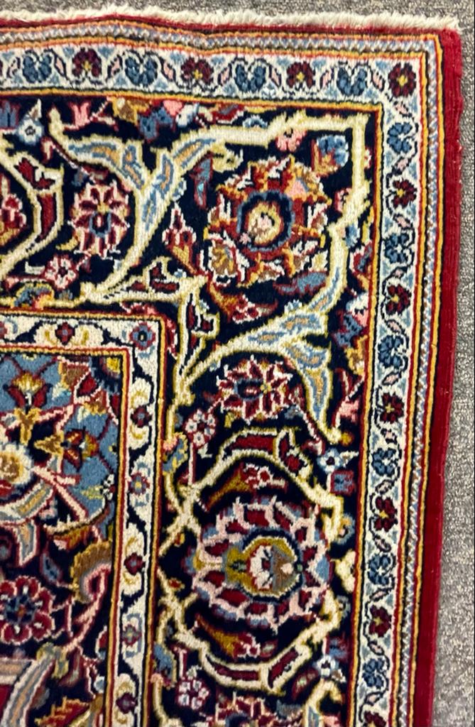 VINTAGE 20TH CENTURY PERSIAN ISLAMIC KASHAN RUG CARPET - Image 4 of 4