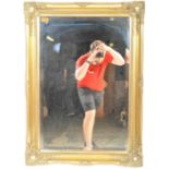 VINTAGE 20TH CENTURY GILT BEVELLED GLASS MIRROR