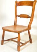 VICTORIAN 19TH CENTURY BEECH & ELM CHILDRENS CHAIR