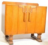 1930S ART DECO OAK SIDEBOARD CREDENZA