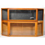 BRITISH MID CENTURY DESIGN - TEAK COUNTER DISPLAY CABINETS